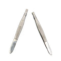 2025 Customized Logo Stainless Steel Eyebrow Slanted Stainless Steel Eyebrow Tweezers Eyebrow Trimmer