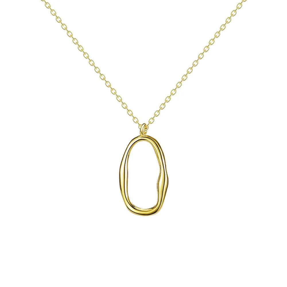 2023 Wholesale Ins New Fashion Fine Jewelry 925 Sterling Silver 18k Gold Plated Custom Pendant Chainfor Women Necklaces