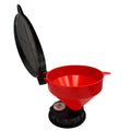 Waste Oil and Chemical Drain Funnel 4 Quart Lockable IBC Drum Funnel With Removable Screen Filter and 2" BSP & DIN61 Adapter