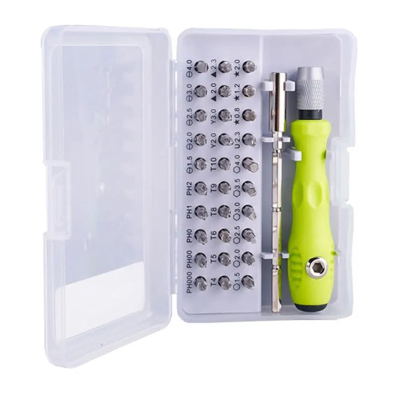 32 in 1 Multifunctional Screwdriver Set Precision Household Tool Disassembly and Assembly Multi-purpose Galvanizing Bit Set