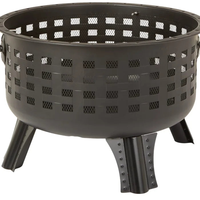 New Design Bbq Patio Backyard Garden Picnic Bbq Grill Basket Round Portable Camping Fire Pit