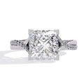 IGI Certified Princess Cut Ring Lab Grown Diamond Ring 18K Gold Luxury Engagement and Bridal Fashion Jewelry Diamond Ring