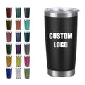 20oz Gym Insulated Steel Double Wall Travel Thermos Coffee Mug Tumbler Car Latte Coffee Cups with Lids Logo