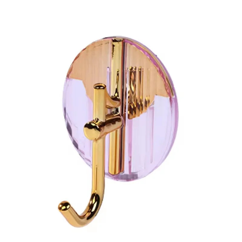 Wholesale Light Luxury Hook Glue Strong Transparent Free Punching Toilet Wall Towel Clothes Traceless Paste Hook