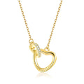 Wholesale Silver 925 18k Gold Plated Fashion Pendant Necklaces with Heart Shaped for Women Wedding Party Gift
