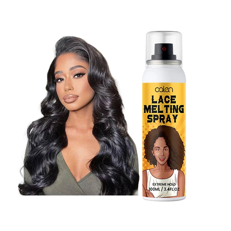 Oalen Custom Logo 100ML Organic High Adhesive Residue Free Fast Drying Lace Melting Spray with Sun Protection for Wigs