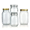Transparent Glass Jars With Lids Large Wide Mouth Round Empty Storage Glass Food Jar Mason Jars