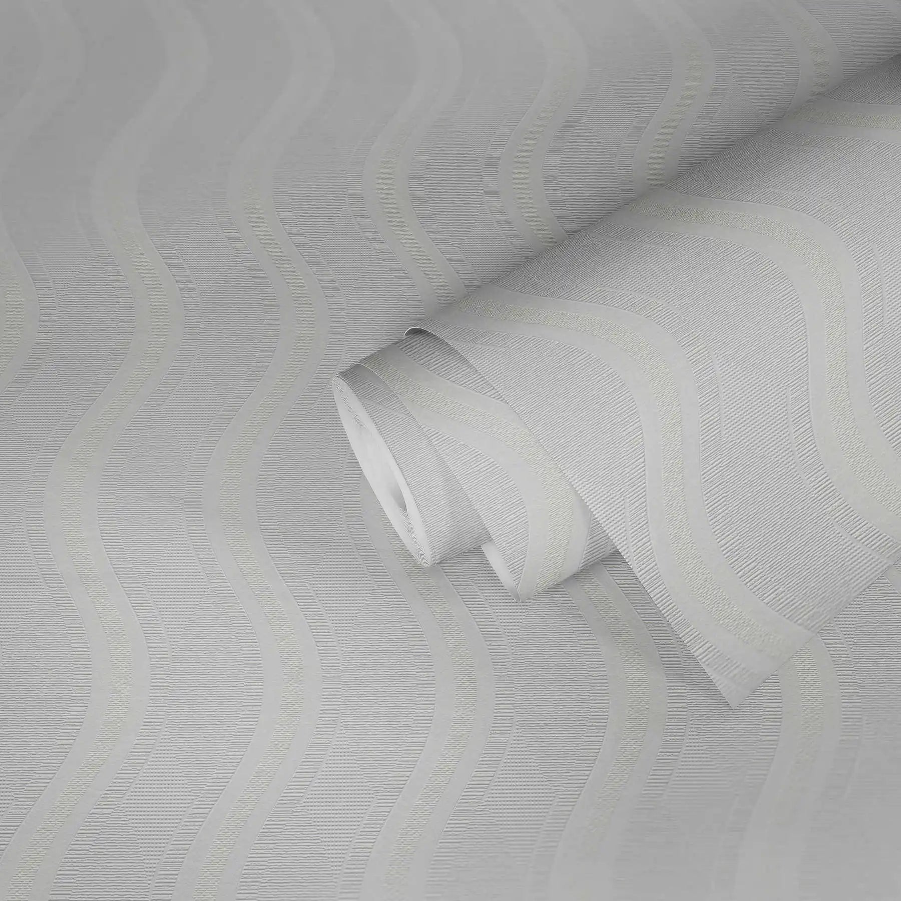 Made in Germany Coatable White Non-Woven Vinyl Wallpaper Rolls 25000 X 1060 mm Custom Paintable for Living Room Application