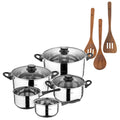 San Ignacio eight-piece cookware set + San Ignacio AGROS 3-piece acacia wood kitchen utensil set