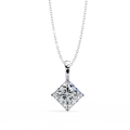 PYQ Initial Minimalist Necklace for Women 1ct-2ct Moissanite on 925 Silver with GRA Certificate