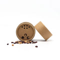 Custom Made Ecofriendly Recycled Kraft Paper Cardboard Cylinder Tube Container Sifter Spice Canister Loose Powder Top Vanishing