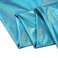China Manufacturer Laser Shiny Holographic Firm Bronzing Stage Spandex Stretch Foil Fabrics for Swimsuit Dress Costume Fabric