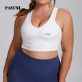 PASUXI High Elastic Shockproof Plus Size Sports Bra Yoga Vest for Women Wireless High Impact Support Activewear Gym Fitness