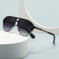 2025 Custom Logo Fashion Retro Women Square Driving Sun Glasses UV400 Gradient Double Bridges Pilots Sunglasses Men