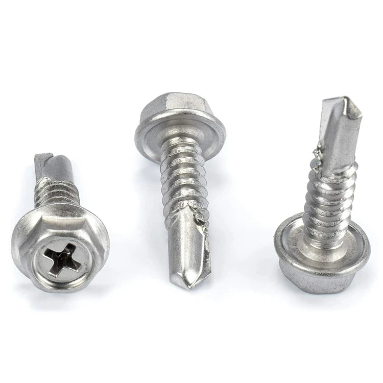 Stainless Steel 410 Sheet Metal Phillips Hex Head Stainless Steel Self Drilling Screws