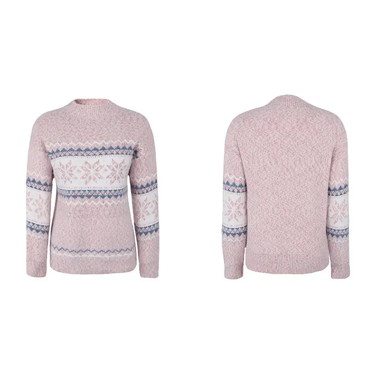 2026 Autumn & Winter New Arrival Women's Turtleneck Snowflake Christmas Sweater for European & American Export