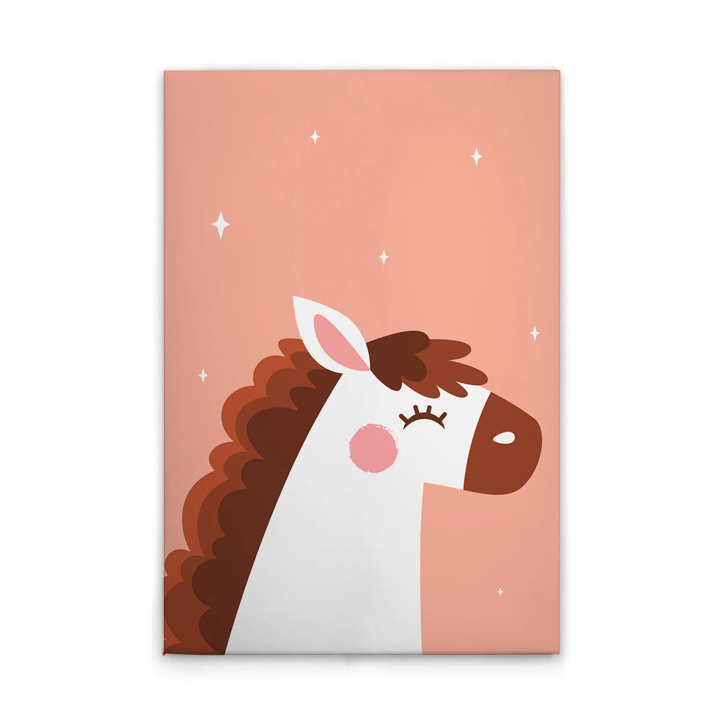 Made In Germany - Home Decor Canvas Picture Unicorn Pink - Wall Mural In Pink And White - Canvas Picture On Stretcher Frame