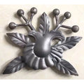 220x260mm Wrought Iron Components Elements Hot Forged Steel Leaves and Flowers for Stair Porch Railing Parts