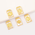 18K Gold Plated Copper Religious Pendant Set Rectangular Frame Saint/Our Lady Charms Jewelry for Men Women Wholesale