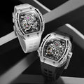 2023  Fashion Male Automatic Movement Mechanic Hand Mens Wrist Luxury Skeleton Mechanical Watch