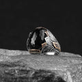 New Arrival Azuris Men's 925 Sterling Silver Ring Ottoman Style From Turkey Natural Stone Aqeeq Fine Jewelry VALKH1037