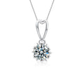 XMZ113 Classic Anniversary Gift Fashion Jewelry Six-Claw Heart VVS1 Moissanite Diamond Pendant Necklace Wholesale