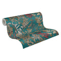Made in Germany - Luxury Wallpaper rolls Floral Blue Beige Yellow Red Non Woven Contract Wallpaper for Hotel - 1005 x 053 m