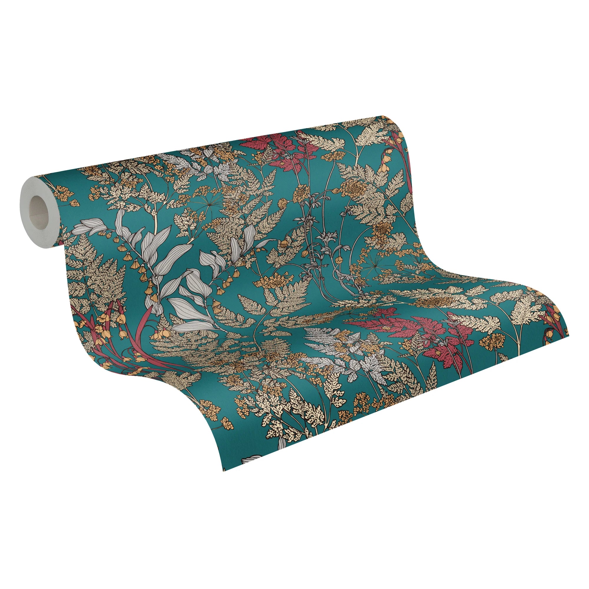 Made in Germany - Luxury Wallpaper rolls Floral Blue Beige Yellow Red Non Woven Contract Wallpaper for Hotel - 1005 x 053 m