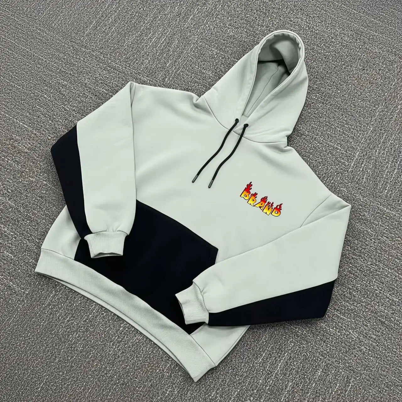 Anti-Wrinkle Waterproof 340gsm/430g Fabric Fleece Heavyweight Winter Casual Hooded Solid Plain Dyed Custom Printing Pocket