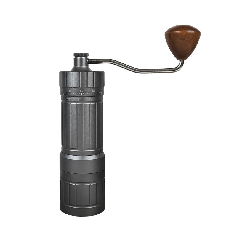 Silver Color 25G Capacity SS Conical 7 Star Burr Manual Coffee Bean Grinder Manual Grinder Coffee with Magnetic Powder Cup
