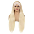 CLJhair 100% Virgin Human Hair Wig Brazilian Blonde Straight Wholesale Prices Headband Cuticle Wig for Braiding