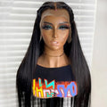 Ready to Ship 13X4 Lace Frontal Straight Human Hair Wigs for Black Women Transparent Lace Front Wigs with 180% Density