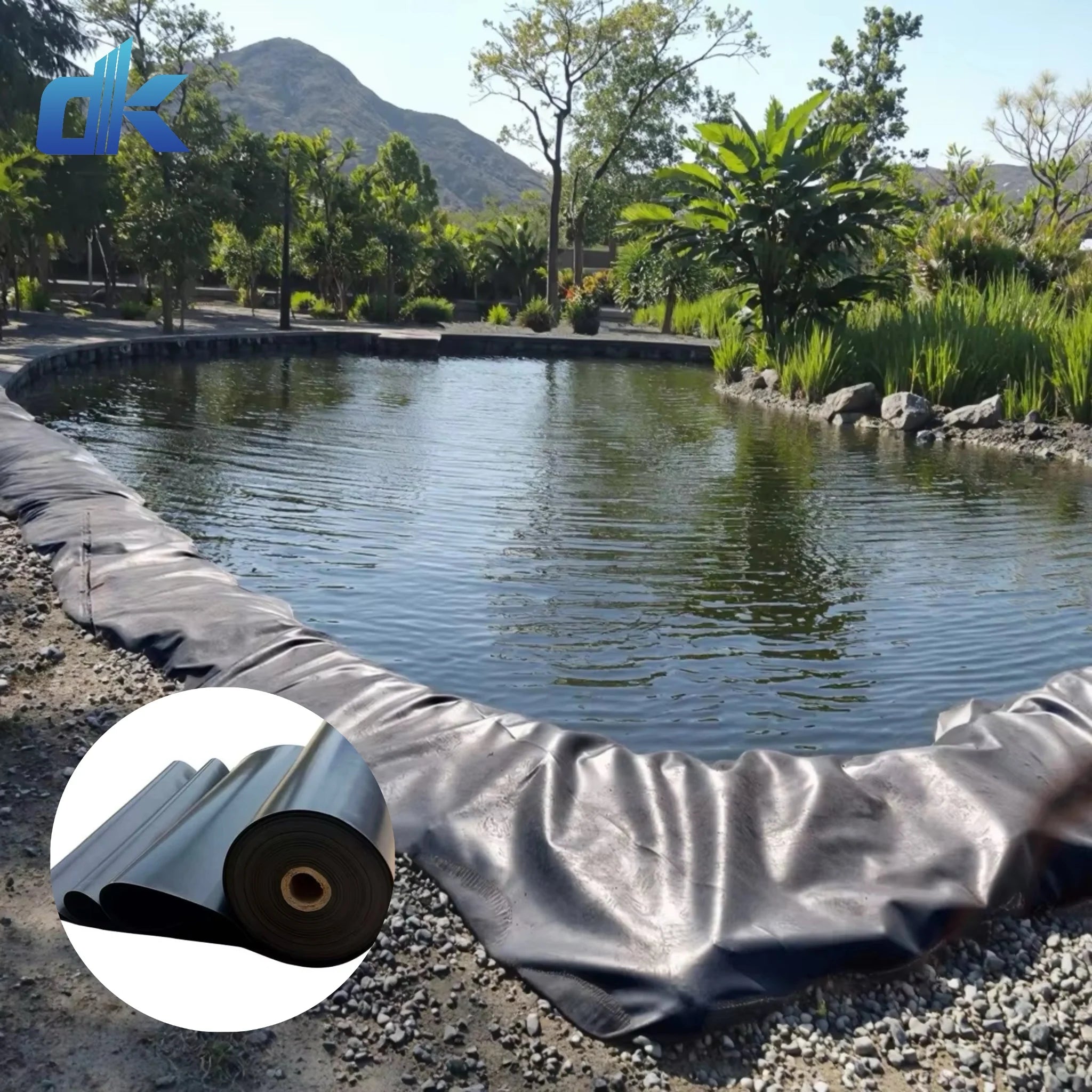 ASTM GM13 45 Mil Pond Liner Epdm Pond Liner 45 Mil Hdpe Geomembrane Liner Fish Pond Waterproofing Sheet Geomembranes Pond Liner