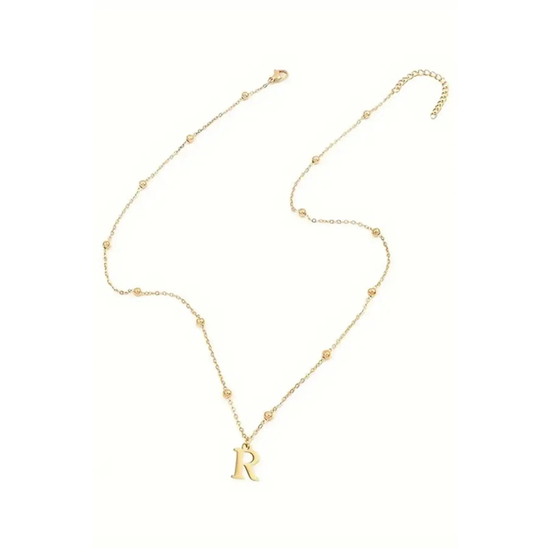 925K Silver Bulk Chain with Letter R Pendant Fine Jewelry Customizable Necklace From Turkey