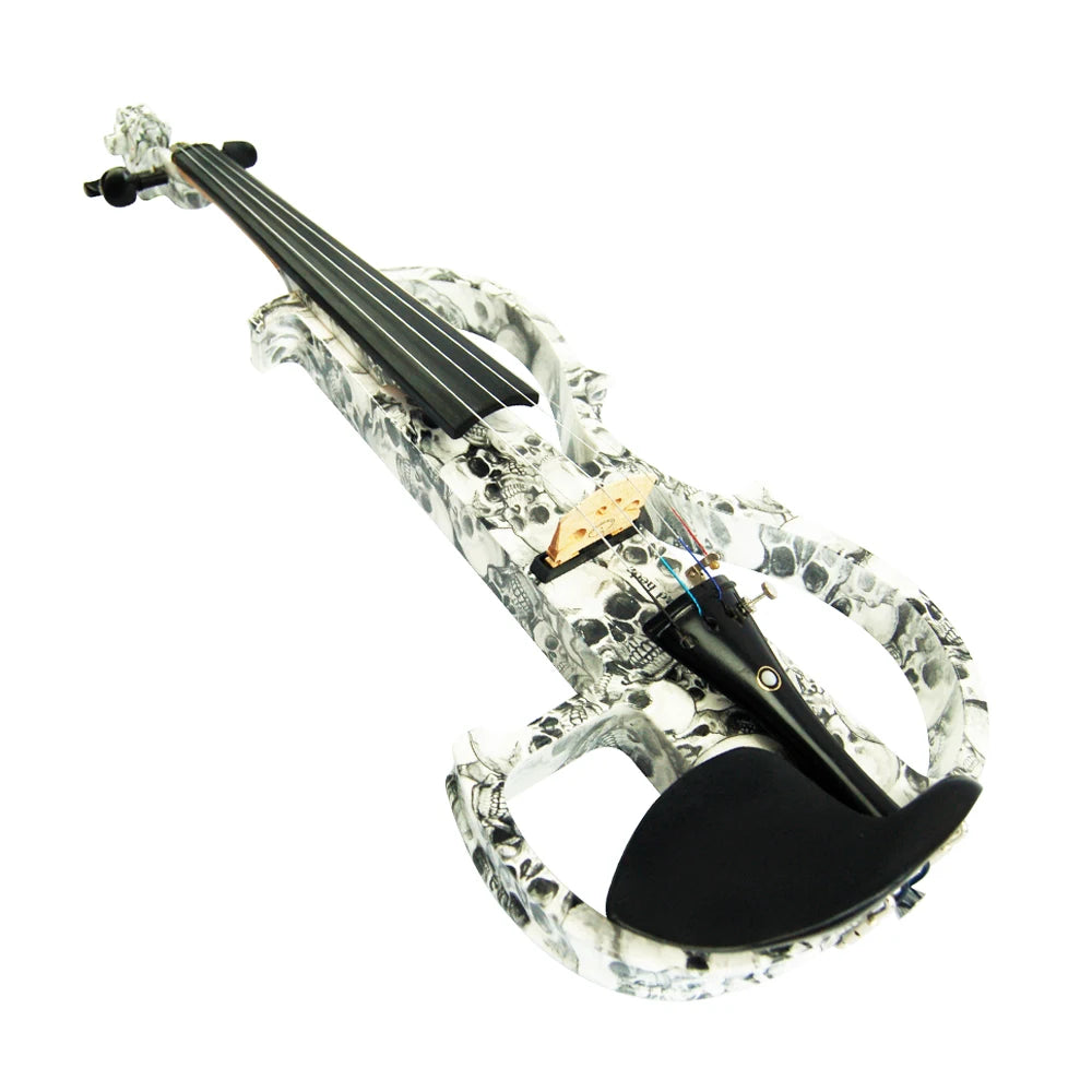 Kinglos Advanced 4/4 Full Size Solid Wood Electric/Silent Violin Kit Ebony Fittings