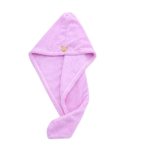 Microfiber 39*63 CM High Quality Super Absorbent Customized Logo Women Quick Dry Wrapped Hair Drying Turban Cap Hair Towel