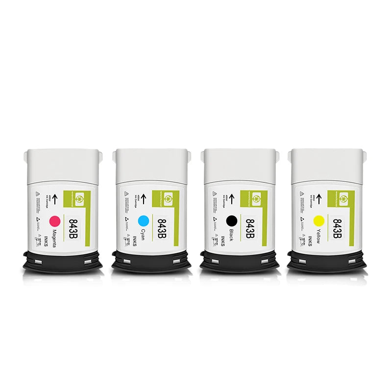 Ocbestjet 400ML 843C 843B General Compatible Pigment Ink Cartridges for HP PageWide XL4000/4100/4500/5000/5100 Printer
