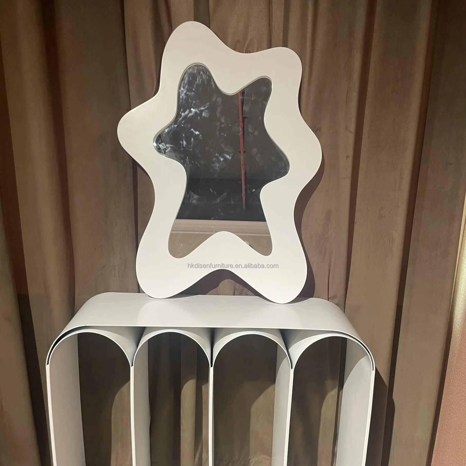 Customized Size Home Decor Antique Wood Frame Luxury Bath Mirrors Rectangle Shape Mirror Small Star Mirror