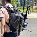 Fishing Tackle Backpack with Rod & Gear Holder Lightweight TPU Waterproof 18L Unisex Outdoor Fishing Shoulder Storage Bag