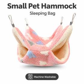 Small Pet Hammock Sugar Glider Sleeping Bag Hanging Nest Cage Bed for Flying Squirrel Dormouse Machine Washable Wholesale