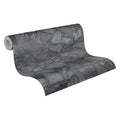 Made in Germany - Wallpaper rolls Stone Black Anthracite Grey - Non Woven Vinyl - Modern Wallpaper Stone Look - 1005 x 053 m