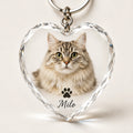 Customizable Heart Diamond Acrylic Charm Pendant Keychain Crystal Logo Photo Pet Cat Dog Cute Picture Decor Design Your Own MegaBDM