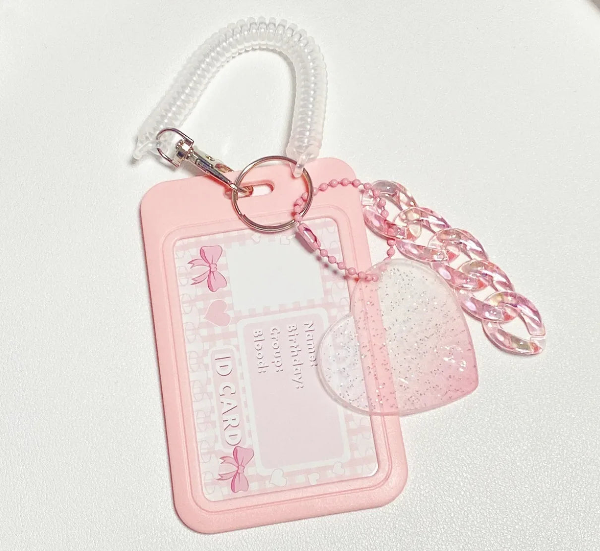 HOT Transparent Acrylic clear Kpop Photocard Keychain Cute Credit ID Bank Card Photo Holder Bus Card Protective Case Pendant