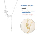 DY918 Butterfly Zircon 925 Sterling Silver Necklace for Women Classical Pendente Long Chain Wedding Jewels Luxury Fine Mom Gift