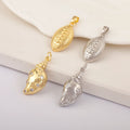 QIKU Football and Conch Shaped Gold Pendants Fashion Jewelry Metallic Charms Gold & Silver Plated Trinkets for Jewelry Making
