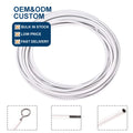 Multi-Purpose PVC Coated Iron Curtain Rope 5 cm Wall-Mounted Accessories Modern Good Tensioner Cord Cable Set Hooks Home Use