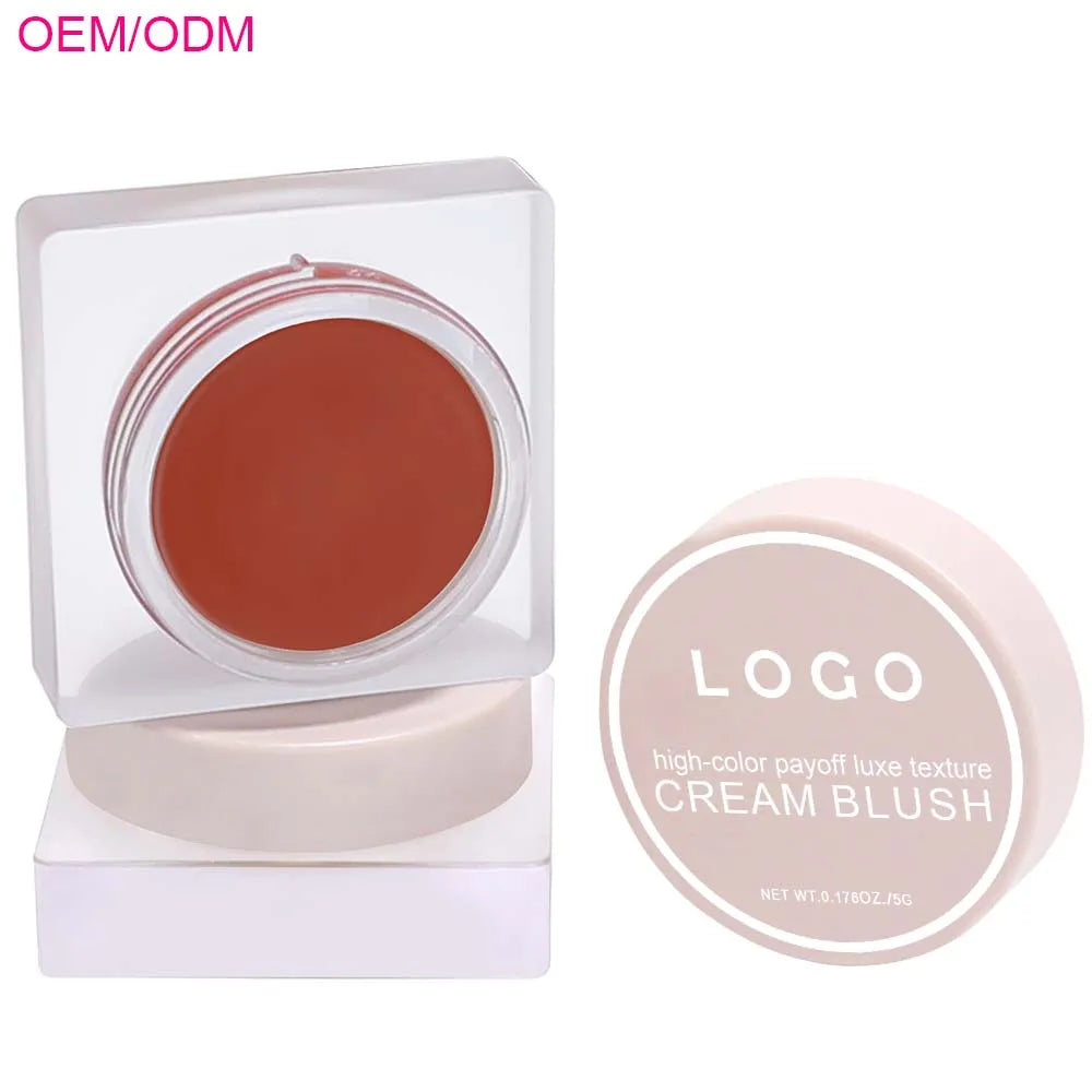 Ochain Makeup Private Label Blush Cream Tint Cheeks Cosmetics Custom OEM Long Lasting Vegan Rose Deep Cream Blush