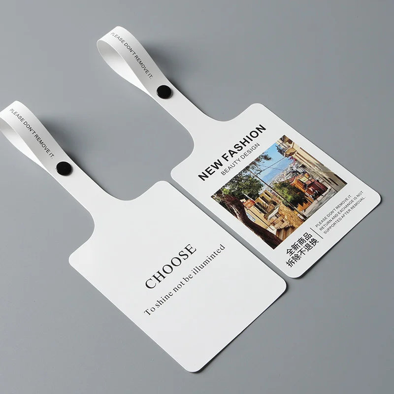 Factory Direct Sales Custom Luxury Apparel Hang Tag Label Clothing Paper Cloth Printing Brand Logo Clothing Hang Tag