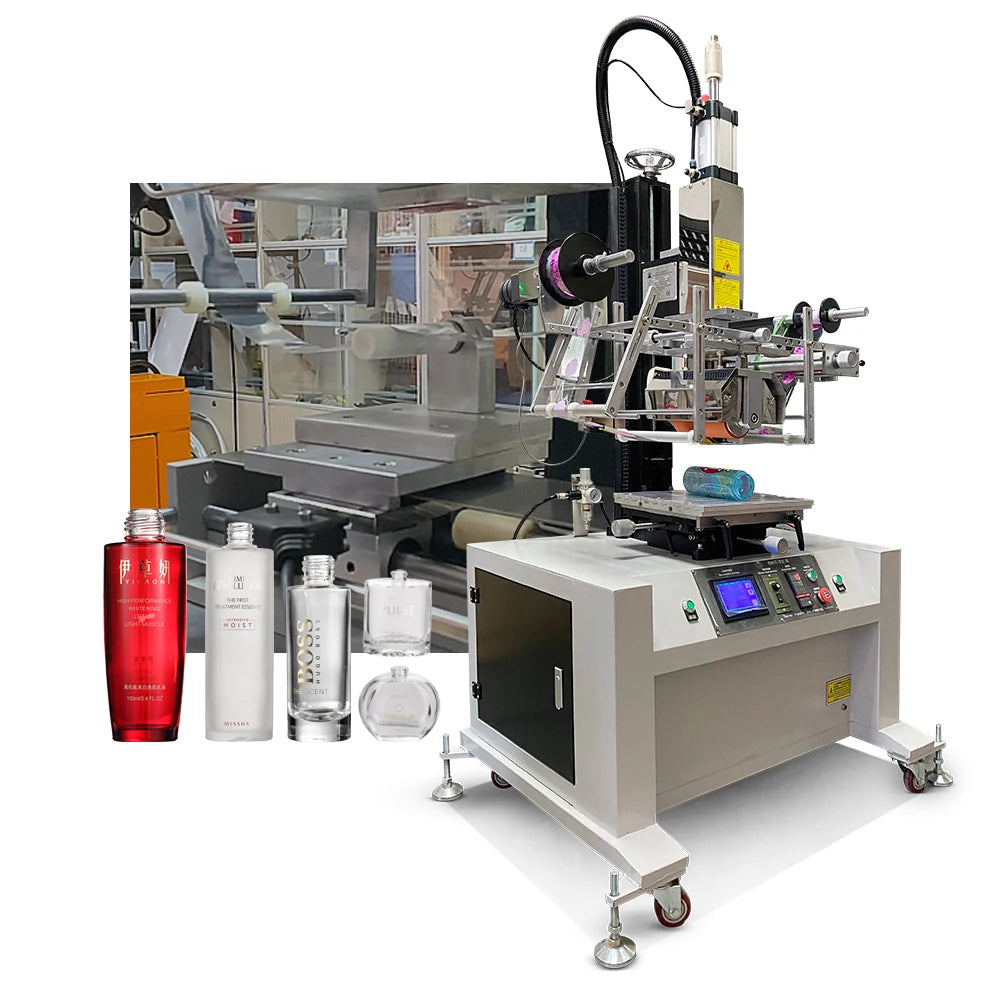 Pneumatic Ice Cream Stick Gold Foil Semi Automatic Hot Stamping Machine for Glass Bottle