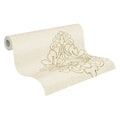 Germany Made Modern Damask Cream Gold Non Woven Premium Fabric Wallpaper Panels for Household Use 320x070m